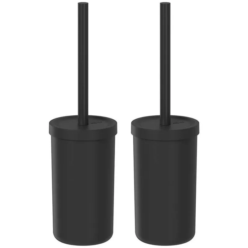 Jogo De Escovas Sanitárias Com Suporte 2 Peças Bold Preta Ou