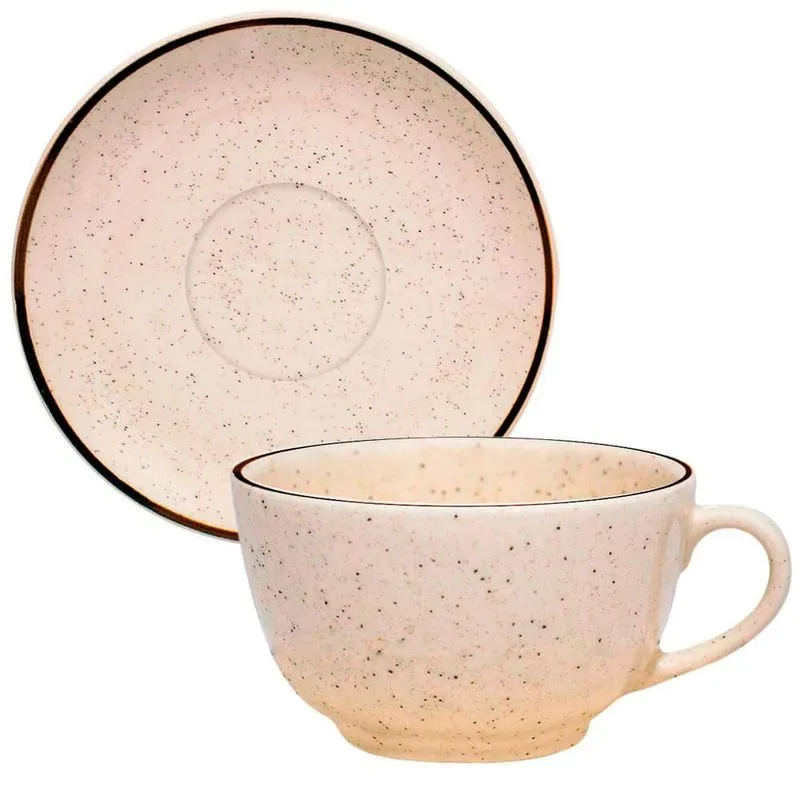 Jogo De Xícara Porcelana E Pires Café Brisa 2 Peças Oxford