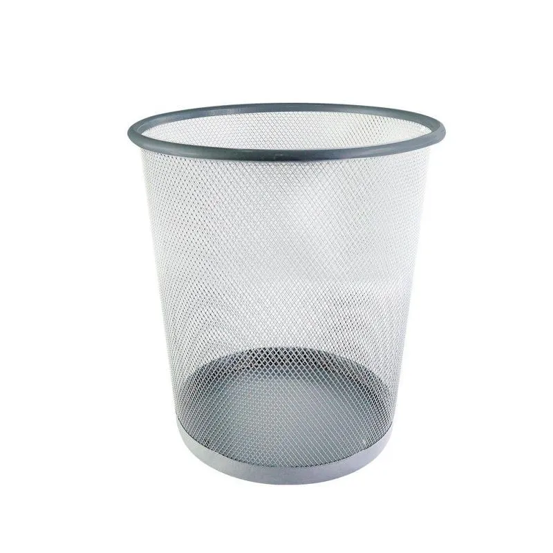 Cesto De Lixo Metal Telado 10 Litros Prata
