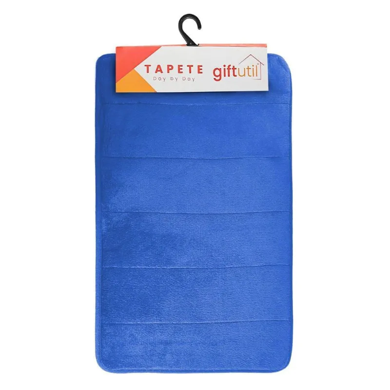 Tapete Soft Para Banheiro Antiderrapante 40X60Cm - Azul