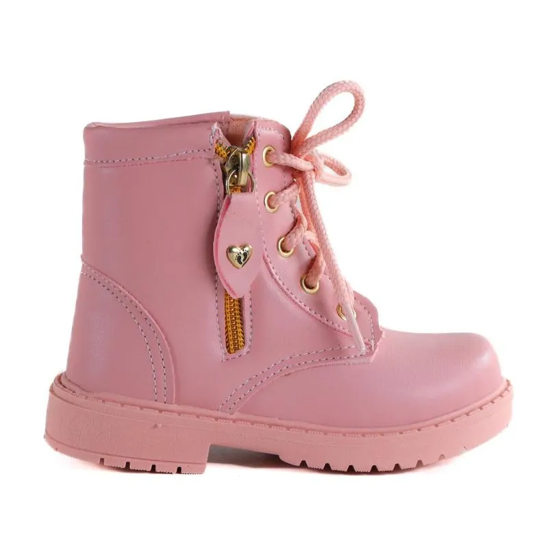 Bota Coturno Infantil Menina Unipasso 106.02 Nude 27