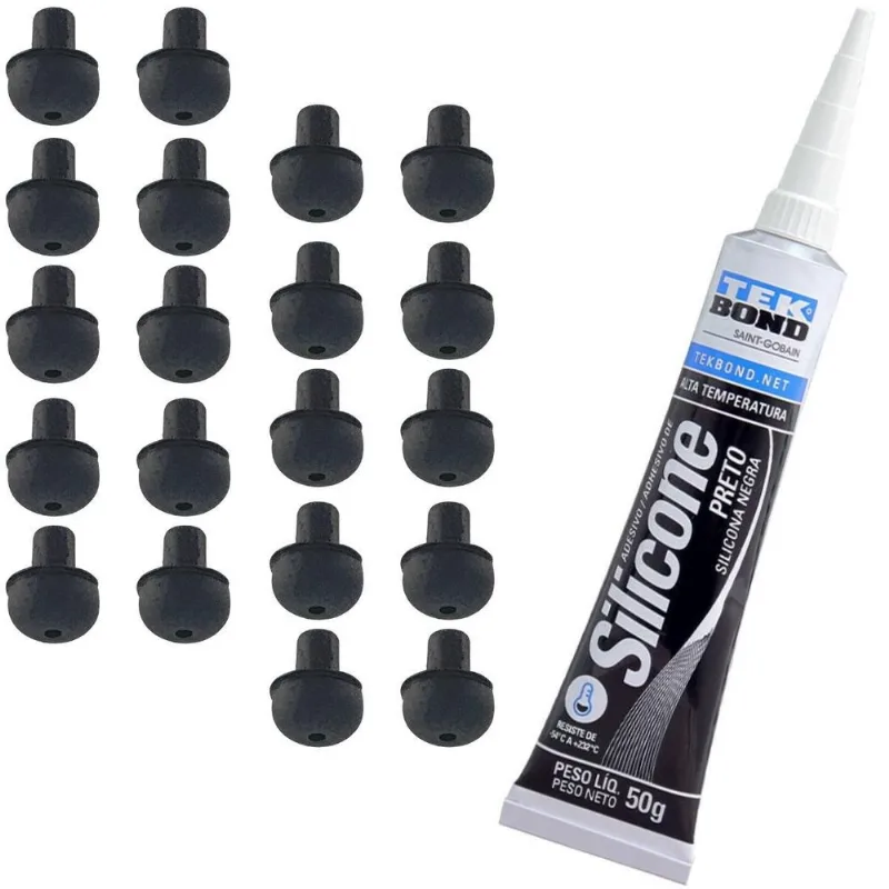 Kit Borracha Da Trempe E Cola Silicone Cooktop Atlas Dako Ge