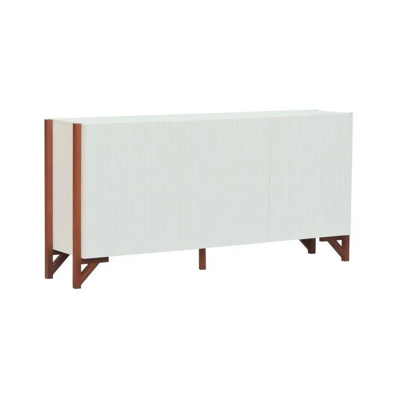 Buffet 3 Portas Decor Off-white-amêndoa