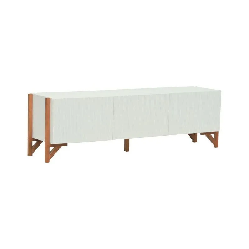 Rack 3 Portas Decor Off-white-amêndoa