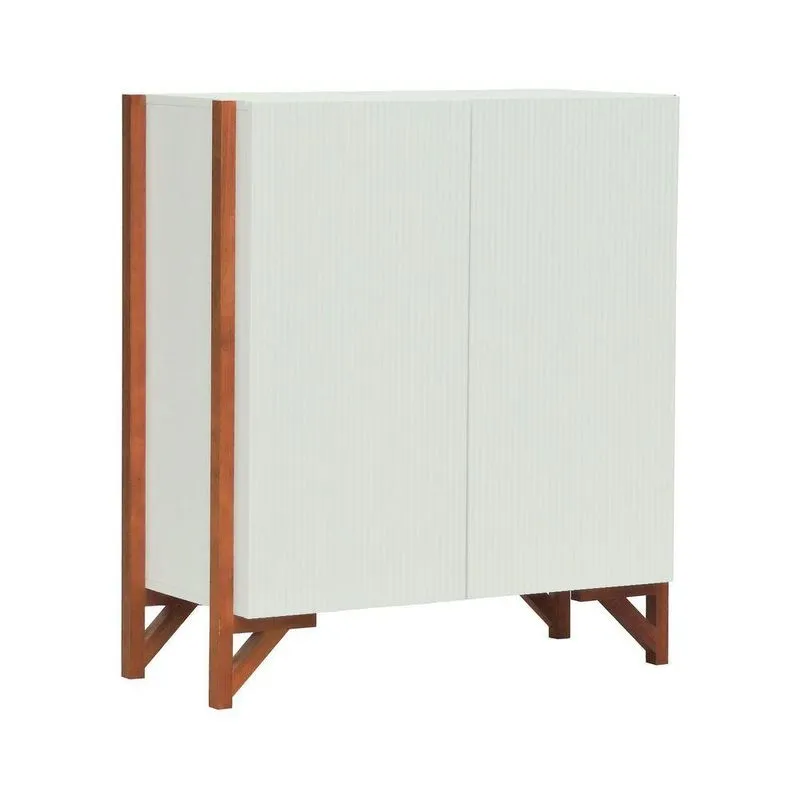 Buffet Alto 2 Portas Decor Off-white-amêndoa