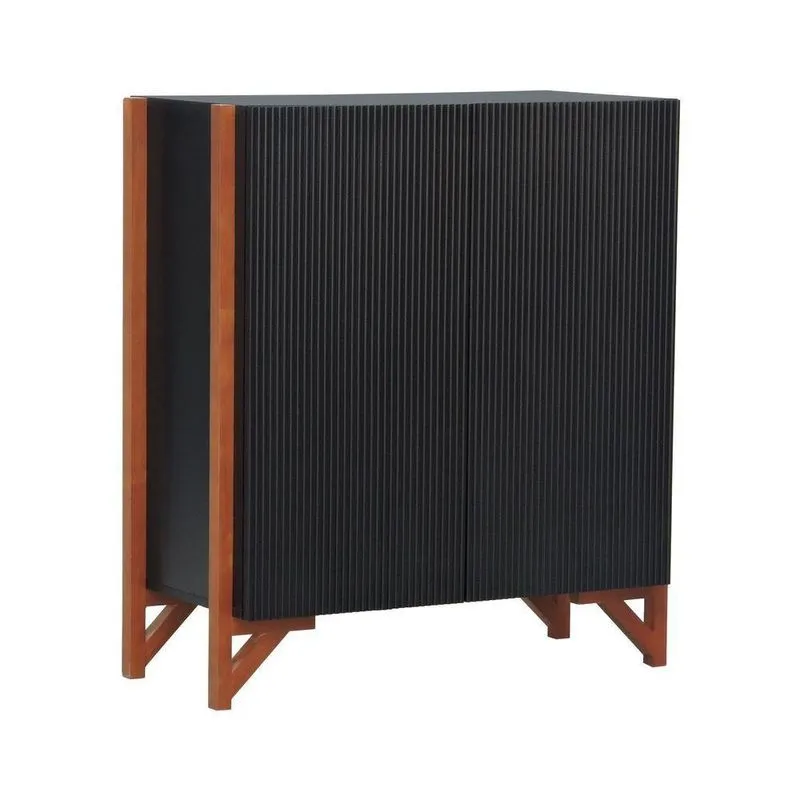 Buffet Alto 2 Portas Decor Preto-amêndoa