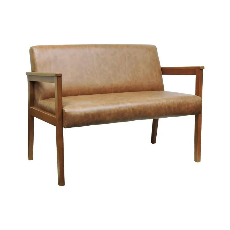 Sofá Veneza 2 Lugares 109,5CM Amêndoa Corano Marrom Mescla Decorise