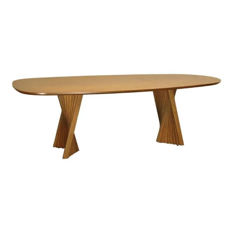 Mesa de Jantar Califórnia 8 Lugares Orgânico Laminado Amêndoa