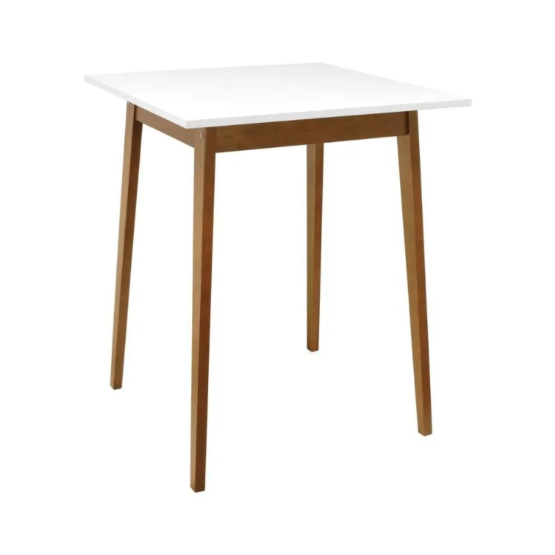 Mesa Alta Bistrô Caribe sem Porta 1 Prateleira Madeira Maciça e MDF 80CM Amêndoa