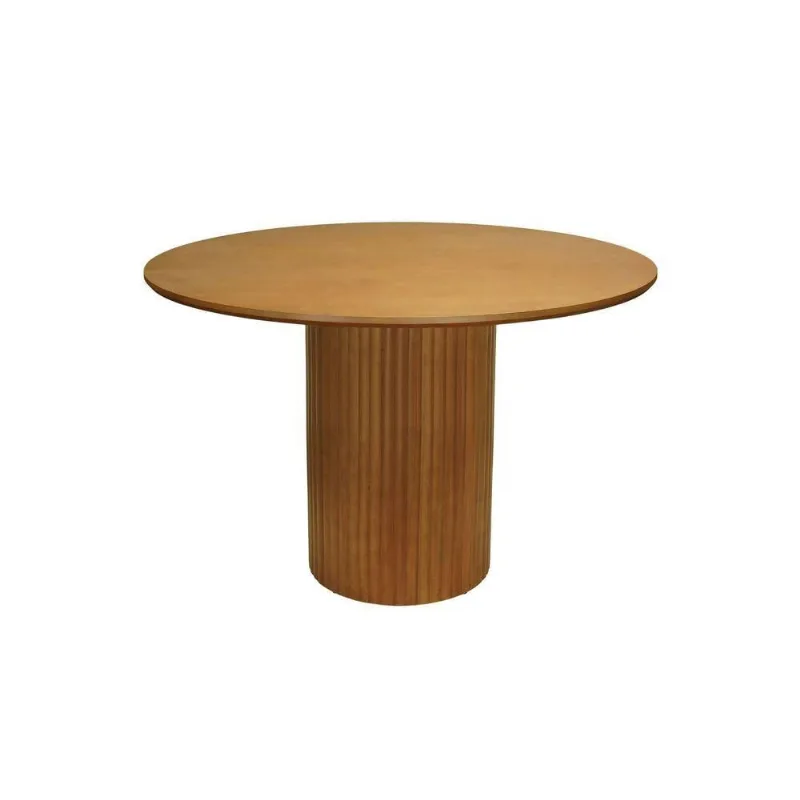Mesa de Jantar Capri 4 Lugares Redonda Laminado Amêndoa 106CM
