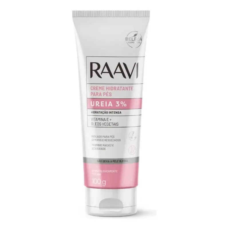 Creme Hidratante Para Os Pés Com Ureia 3% Raavi 100g