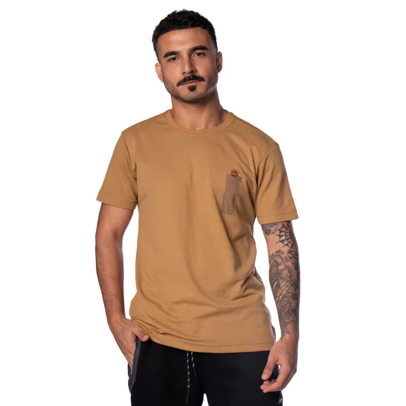 Camiseta Masculina Gangster Texturizada Caqui - P