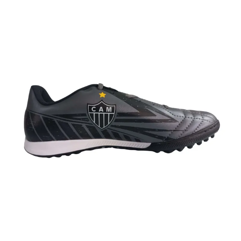 Chuteira oxn Society Dynamic 3 Galo - Cinza e Preto