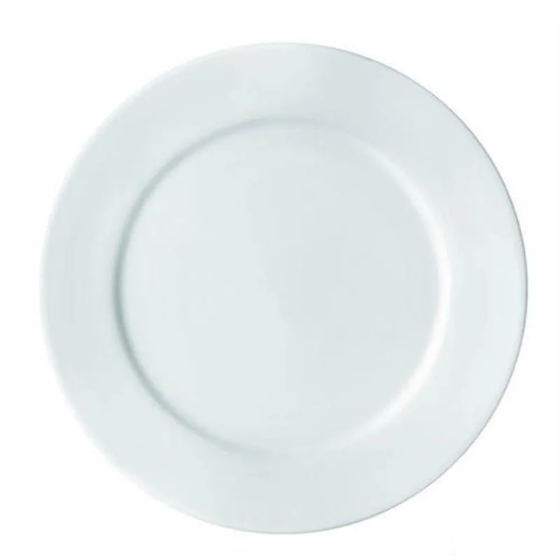 Kit De 20 Pratos Rasos Porcelana 24,5 Cm Bar Hotel Germer