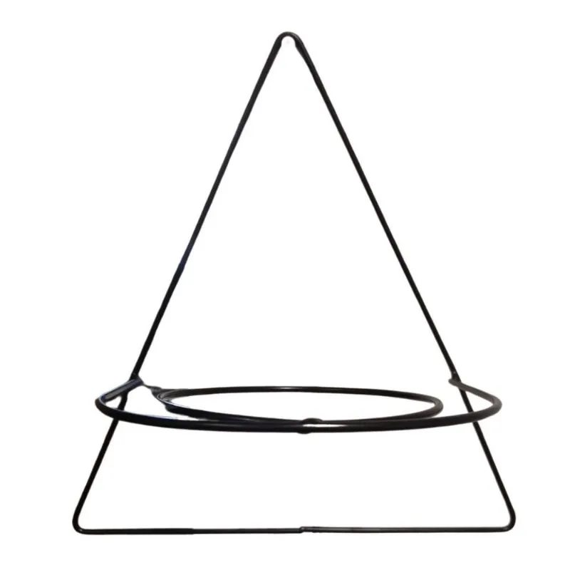Suporte De Parede Tipo A Com Aro (30cm) Preto Jc Jardim