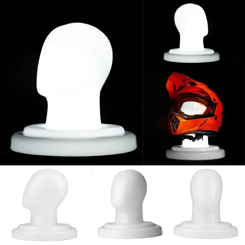 Suporte Manequim Capacete Com Iluminação Led - Modelo Baixo