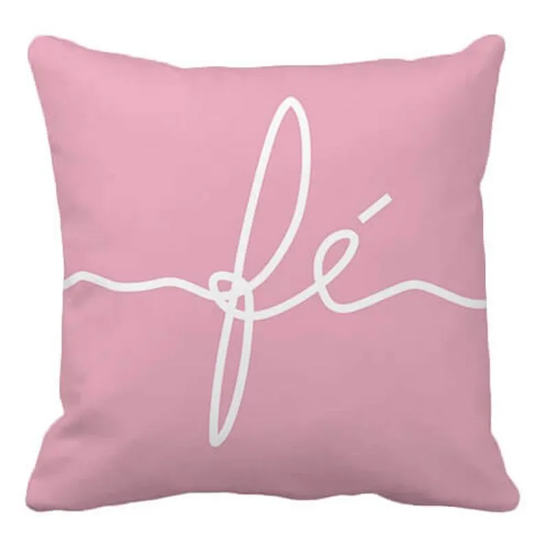Almofada Oxford 43x43cm Fe Rosa A - Tecelagem Damata