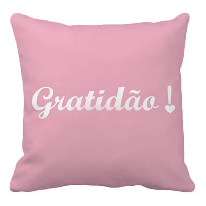 Almofada Dig 43x43cm Com Simp Oxford Gratidao - Tecelagem Damata