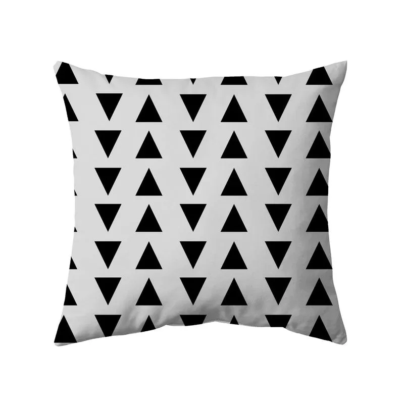 Almofada Oxford 43x43cm P&B A - Tecelagem Damata