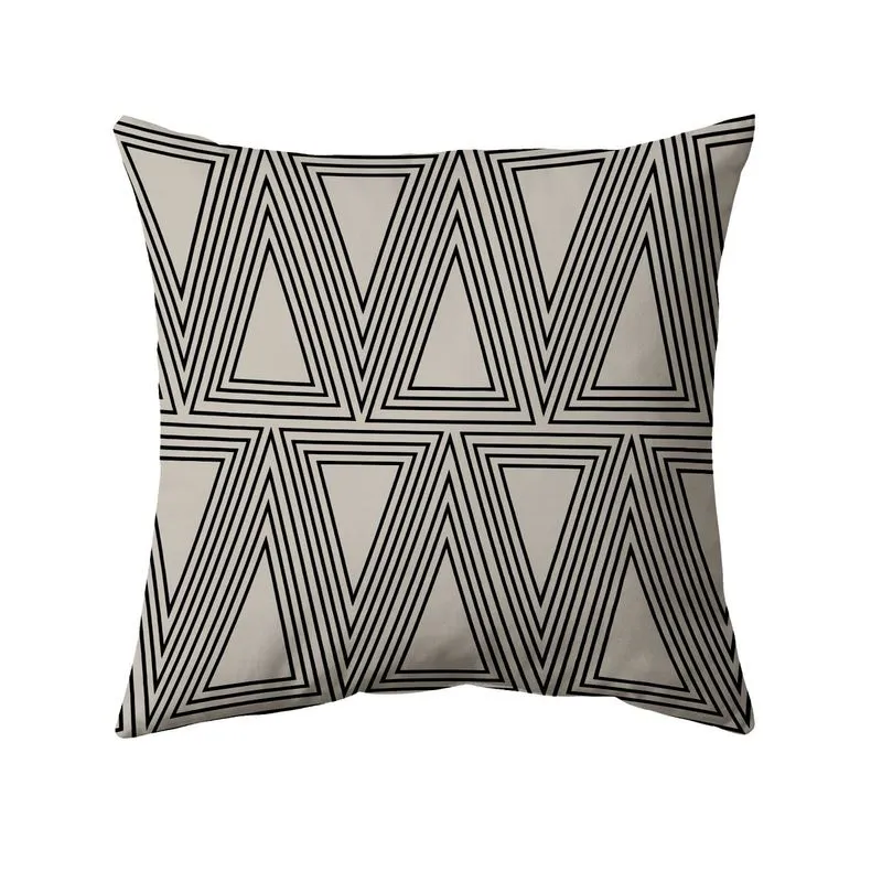 Almofada Oxford 43x43cm P&B C - Tecelagem Damata