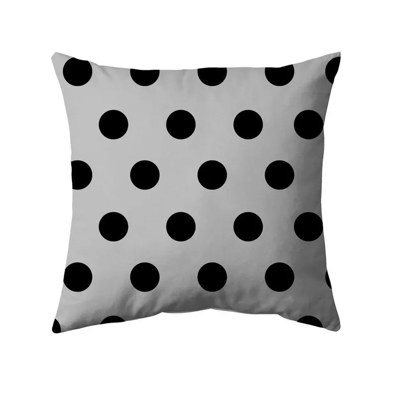 Almofada Oxford 43x43cm P&B D - Tecelagem Damata