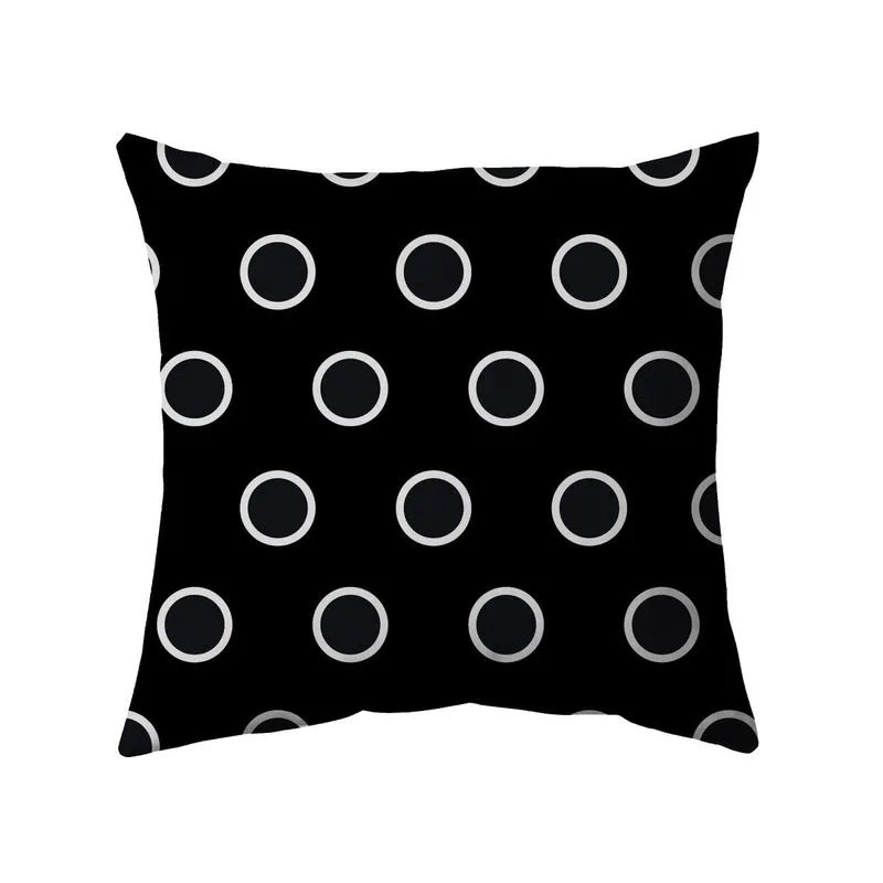 Almofada Oxford 43x43cm P&B E - Tecelagem Damata