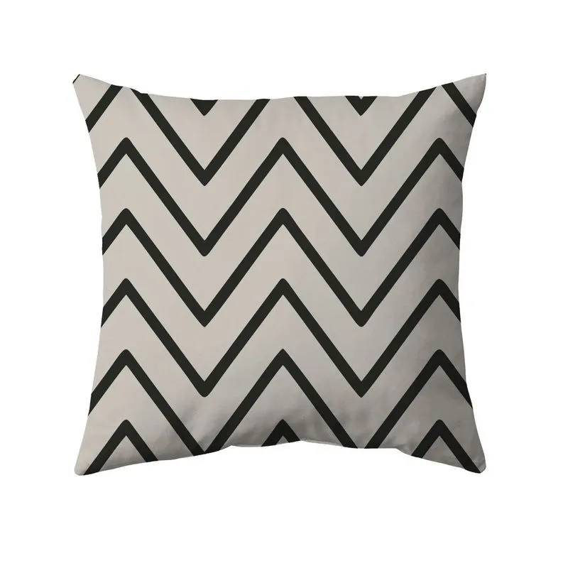 Almofada Oxford 43x43cm P&B H - Tecelagem Damata