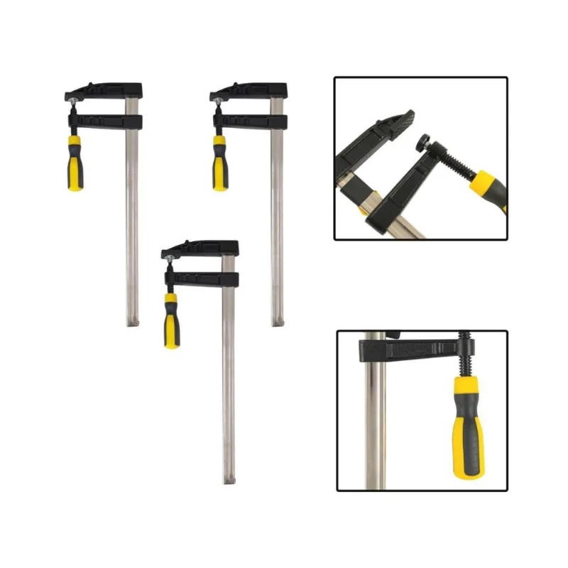 Kit 3 Grampos P Carpinteiro Tipo F Sargento 120X600Mm 24 Pol