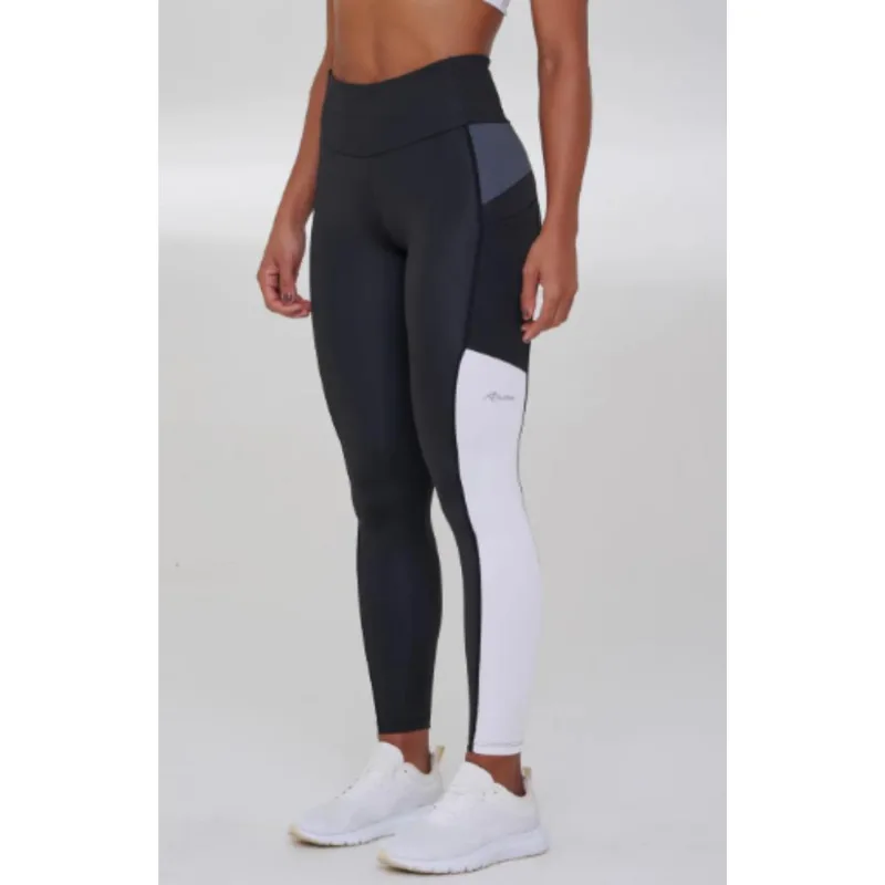 Calça Legging Feminina Authen Essential Running Flight Preto/branco M