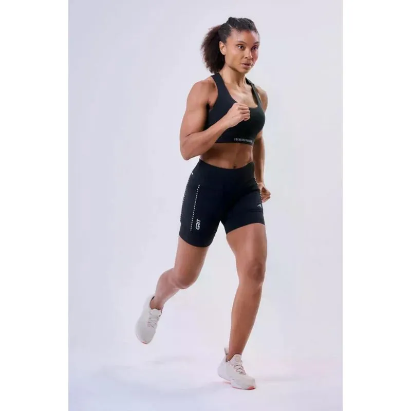 Bermuda Feminino Running Bolso 15Cm Authen Cos 360 Bossa 3 PP / preto