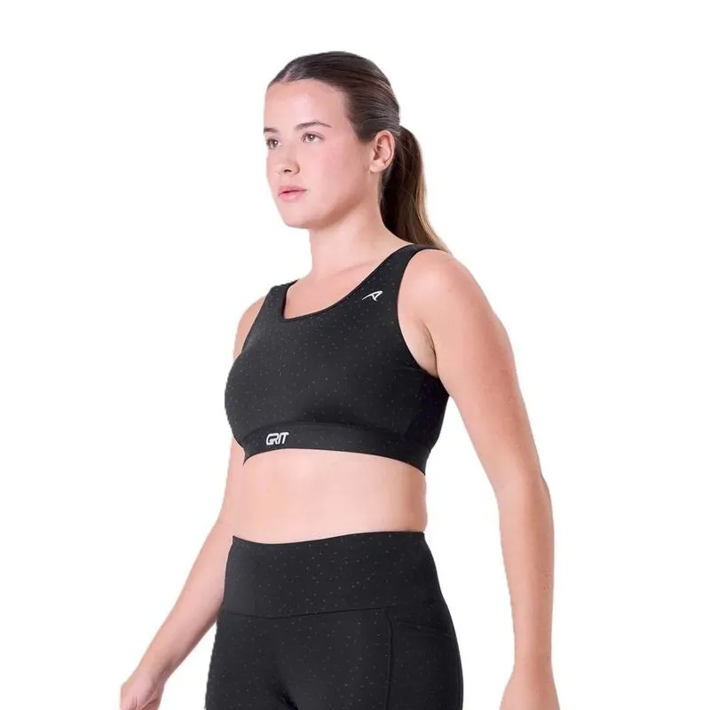 Top Feminino Authen Grit Reflect Com Bojo GRIT BOSSA GG / Preto/Cinza