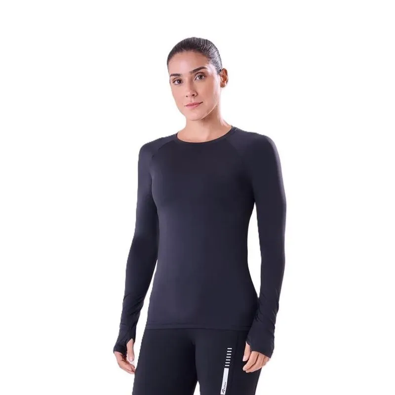 Camisa Feminina Manga Longa Authen Keep Cool M. / preto