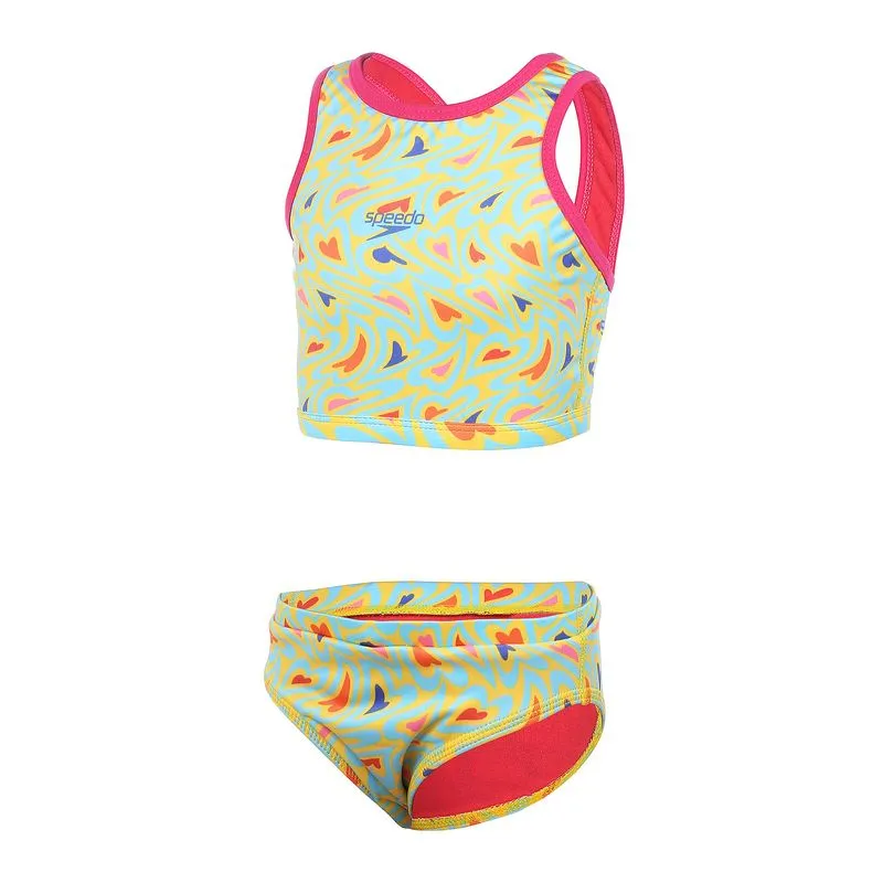 Biquini Cropped Infantil Little Hearts - AMARELO 6
