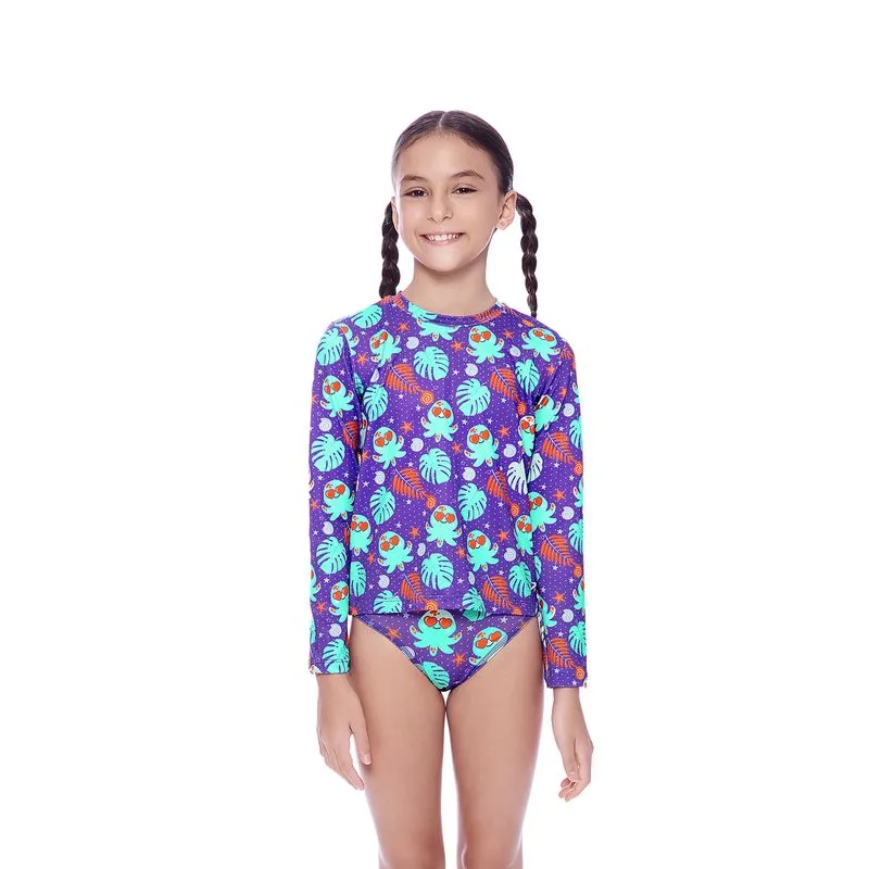 Camiseta Infantil Manga Longa Polvo Fofo - POLVO ROXO 4