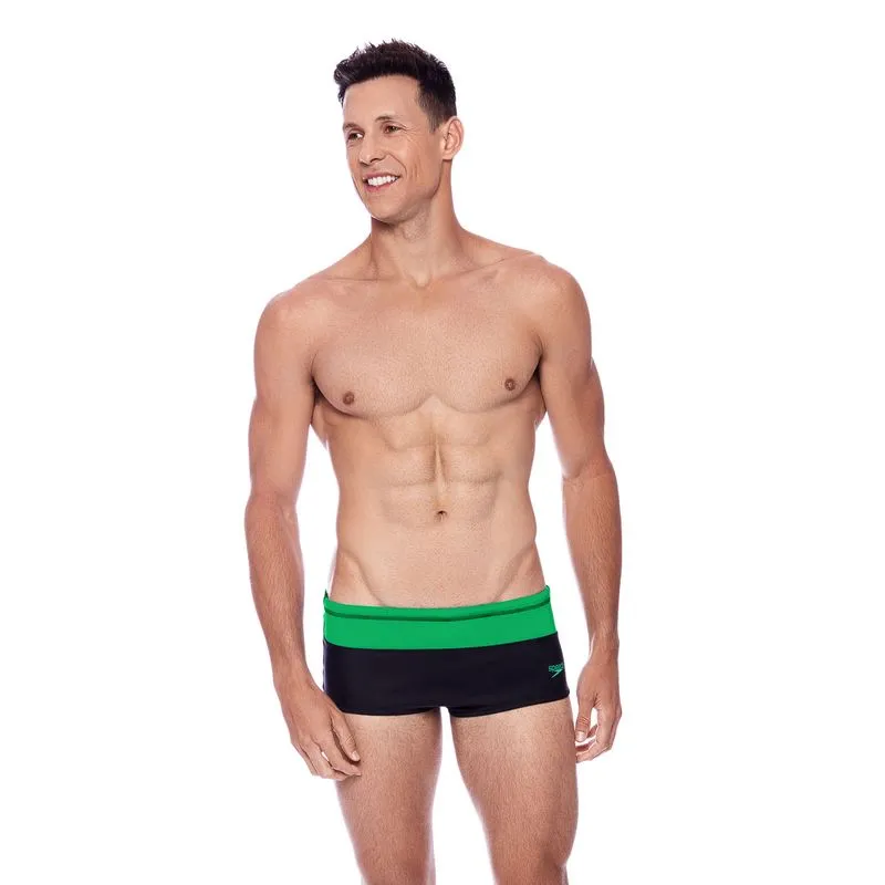 Sunga Tradicional Color Block - PRETO VERDE FLUOR GG