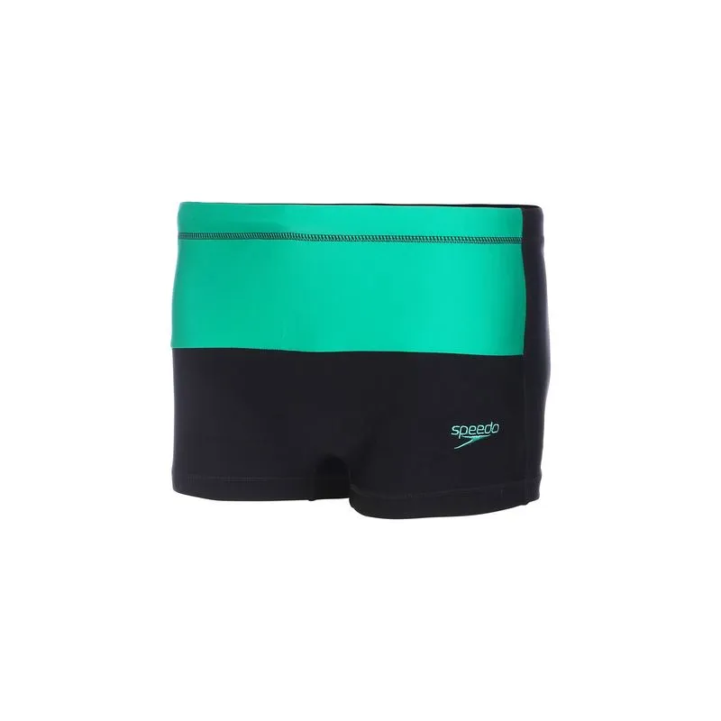 Sunga Boxer Color Block - PRETO VERDE FLUOR P