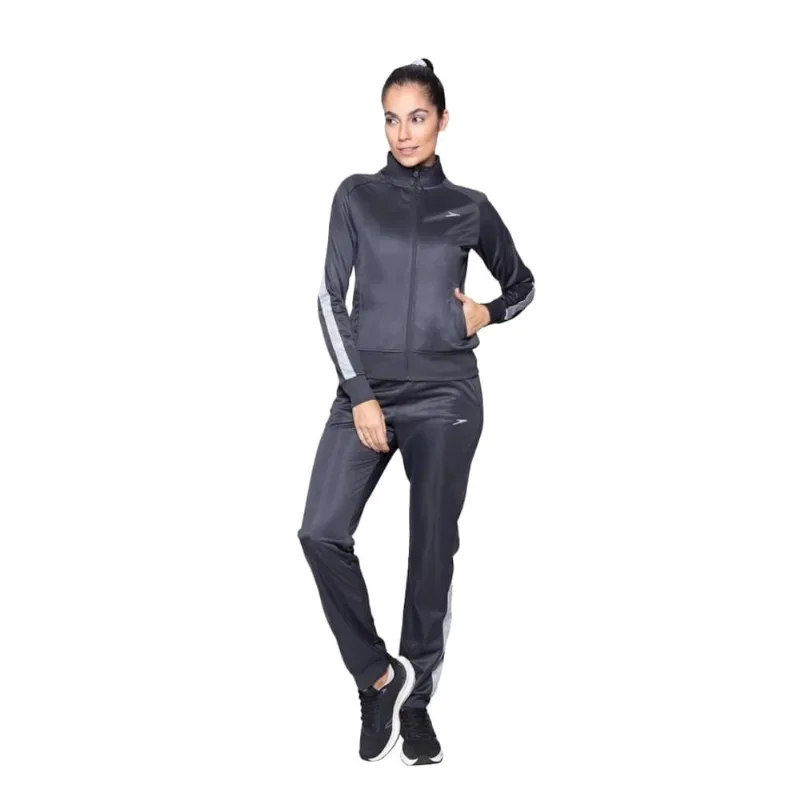 Agasalho Esportivo Speedo Basic Sports Feminino M / Preto e cinza - Speedo