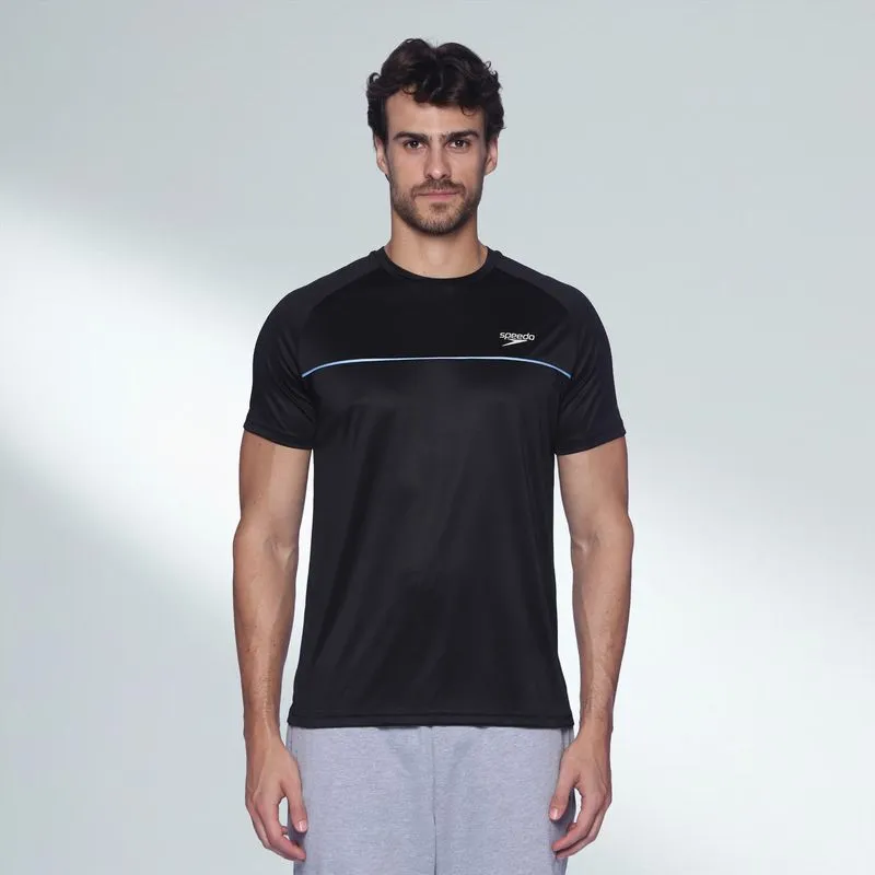 T-SHIRT MASCULINA DESTINO - PRETO AZUL CÉU G