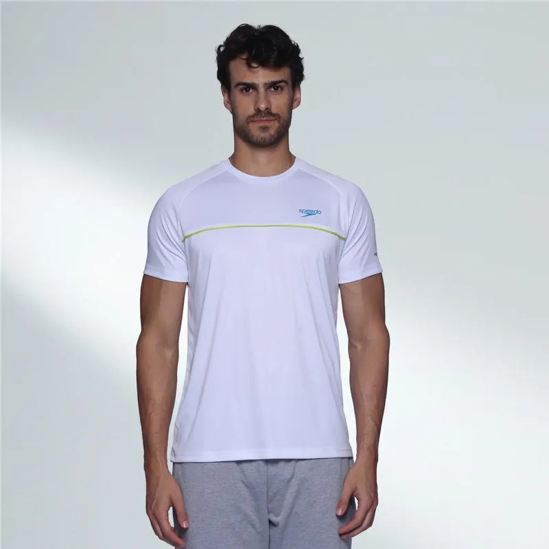 T-SHIRT MASCULINA DESTINO - BRANCO VAPOR AMARELO FLUOR GG