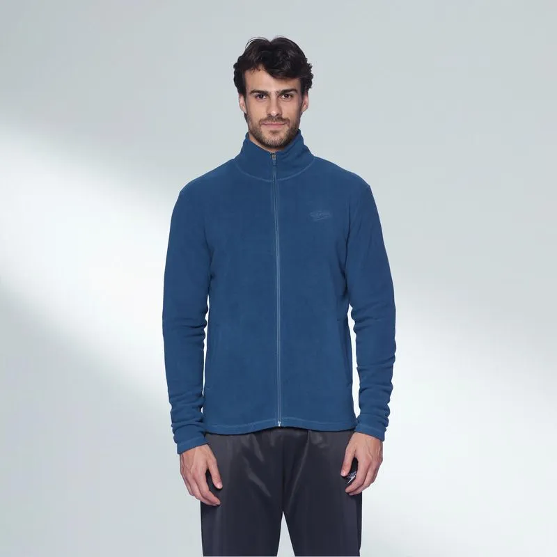 JAQUETA ACTIVE FLEECE MASCULINO - AZUL PETROLEO M