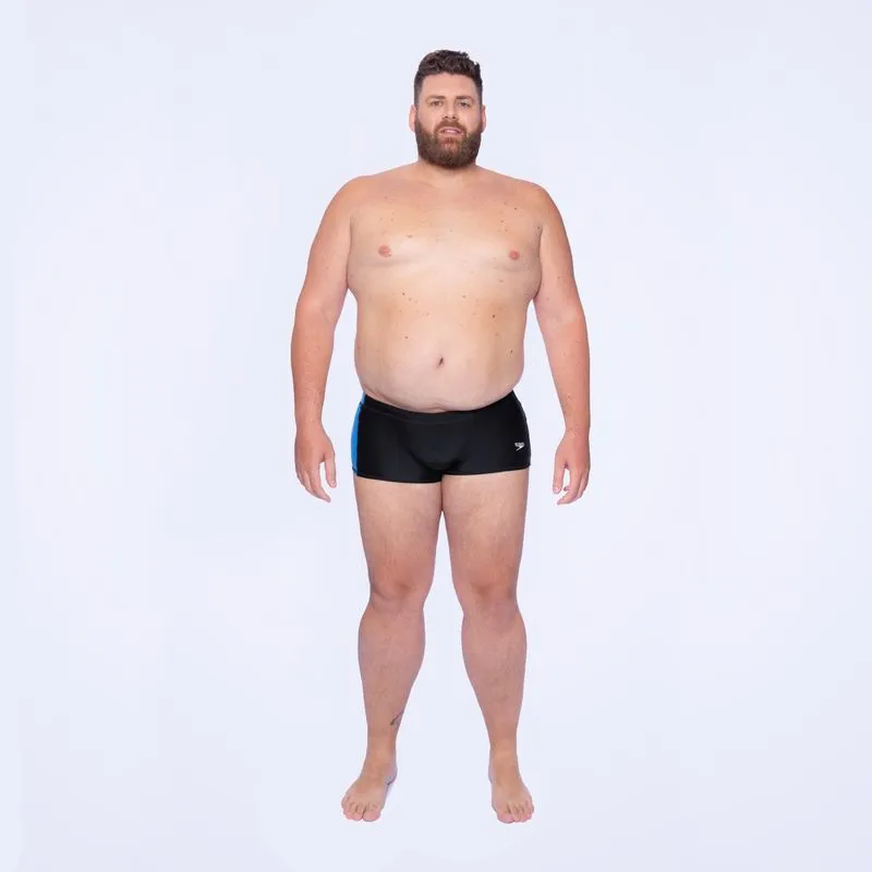 Sunga Plus Comfort Speedo+ - PRETO/CELESTE G+