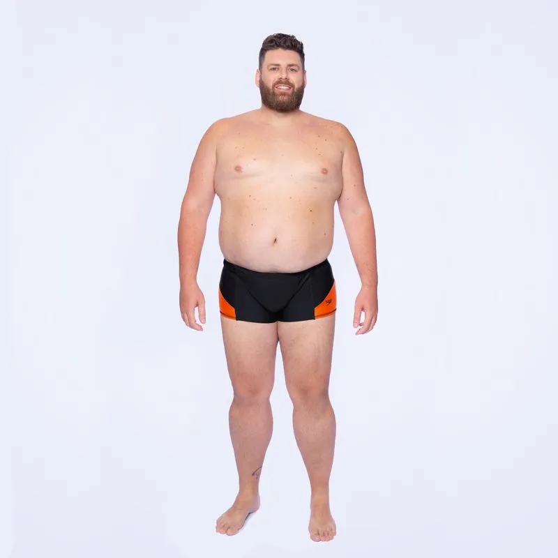Sunga Plus Recortes Speedo+ - PRETO TANGERINA G+