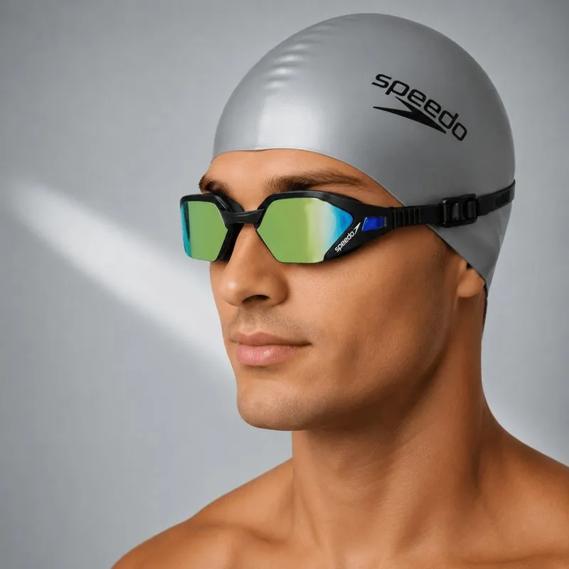 Óculos de Natação Adulto Syber Flow Speedo - Black Revo Blue ÚNICO