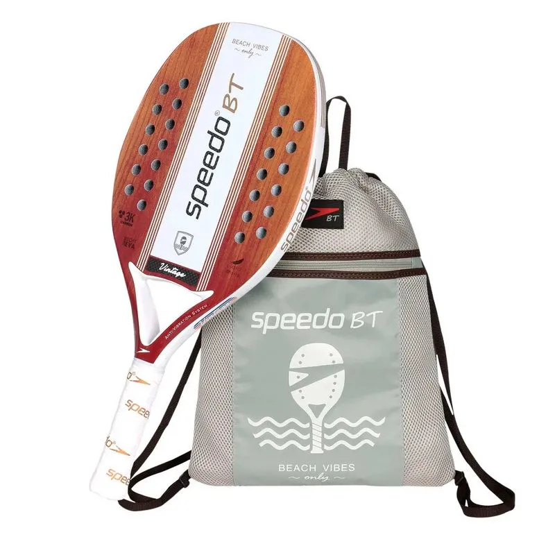 Raquete de Beach Tennis 3K Vintage Com Beach Bag - WOOD ÚNICO