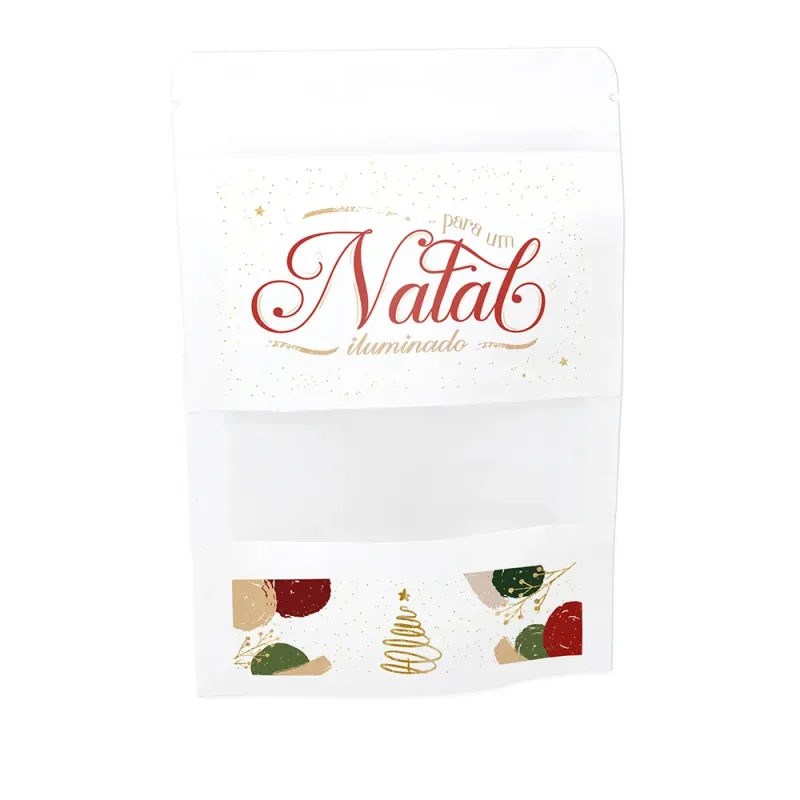 Saco Stand Up 14x20 - Cores de Natal c/ 10 Un