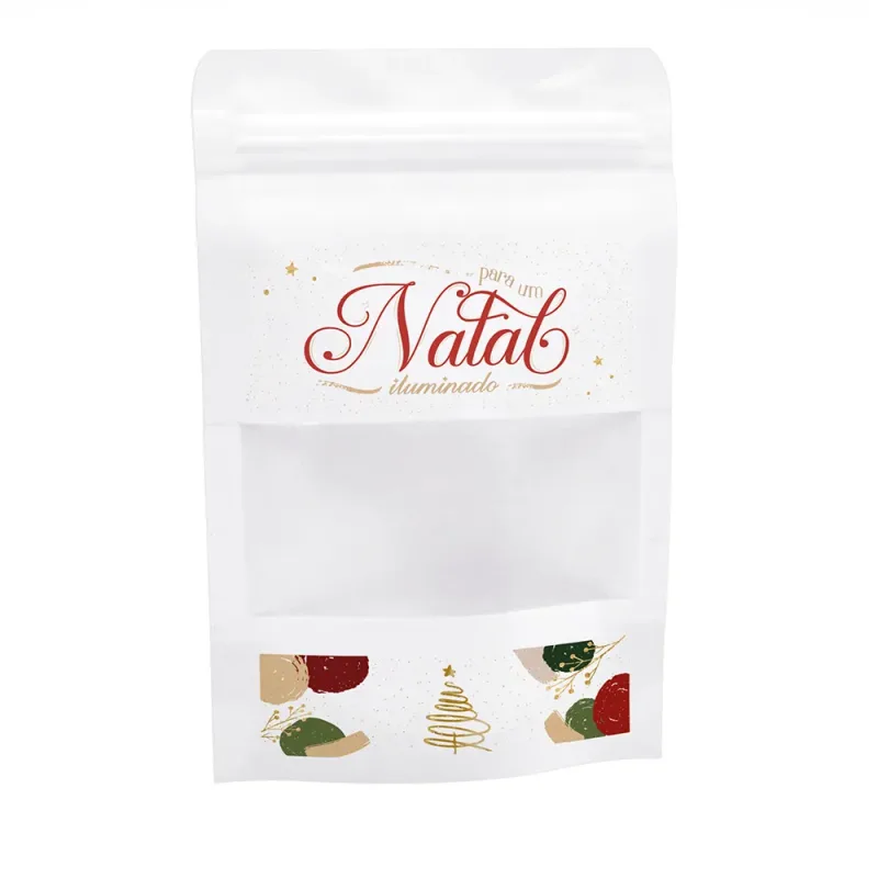 Saco Stand Up 10x15 - Cores de Natal c/ 10 Un