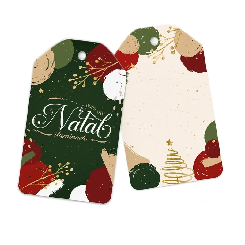 Tag Padrão - Cores de Natal c/ 20 Un