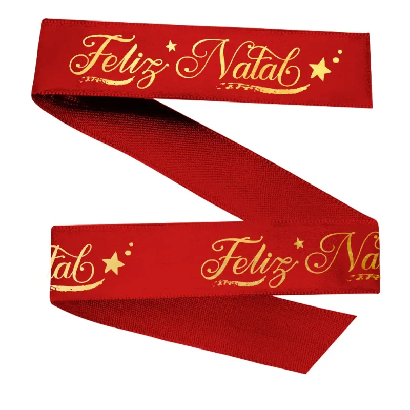 Fita Cetim Premium Vermelho - Cores de Natal - 22 mm - c/ 50m