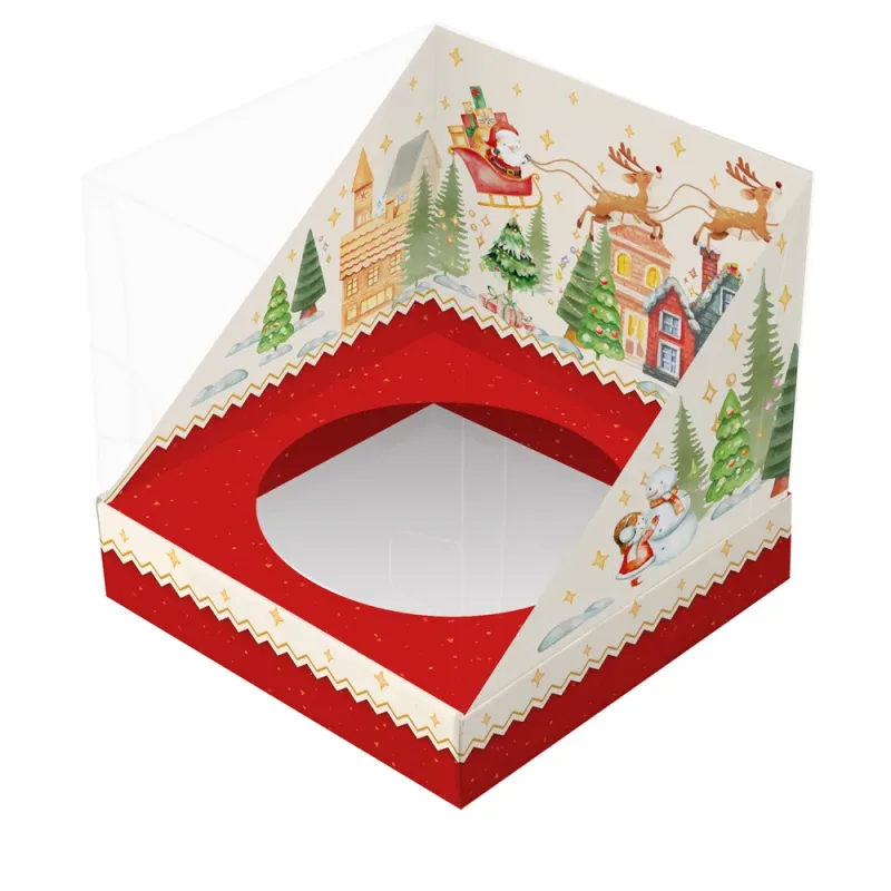 Caixa Display Mini Panetone - Vila de Natal c/ 10 Un