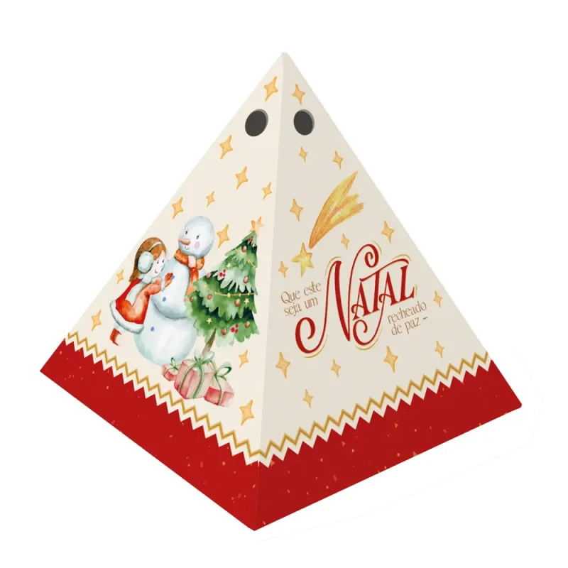 Caixa Pirâmide - Vila de Natal c/ 10 Un